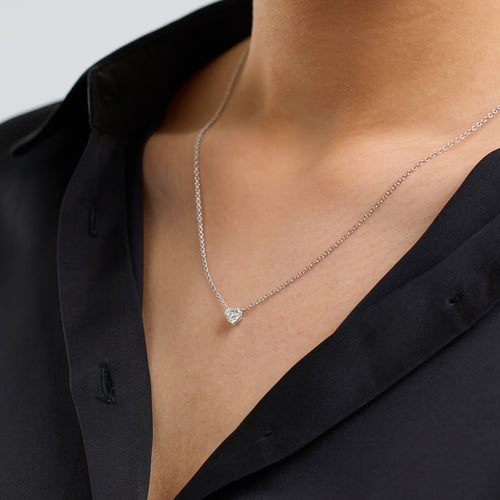 Heart Lab Grown Diamond Solitaire Pendant