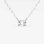 Emerald Lab Grown Diamond Solitaire Pendant