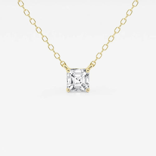 Asscher Lab Grown Diamond Solitaire Pendant