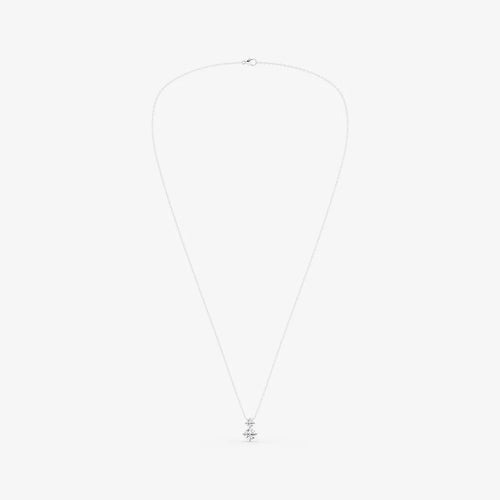 Round Lab Grown Diamond Two Stone Pendant with Adjustable Chain