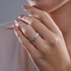 Oval Lab Grown Diamond Five-Stone Anniversary Band