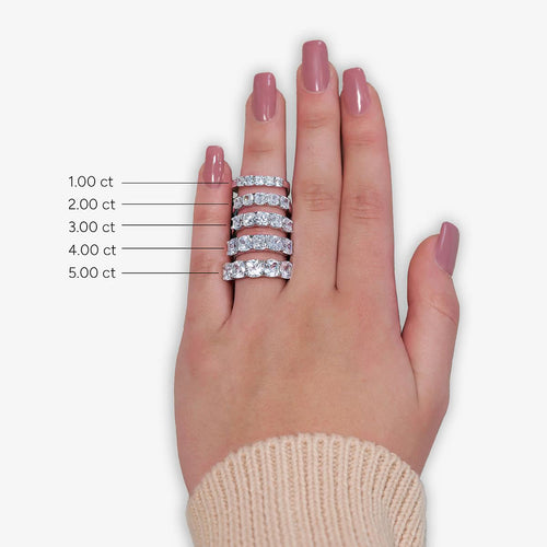Cushion Lab Grown Diamond Five-Stone Anniversary Band