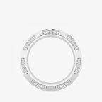 Round Lab Grown Diamond Satin Finish Eternity Band