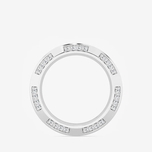 Round Lab Grown Diamond Satin Finish Eternity Band