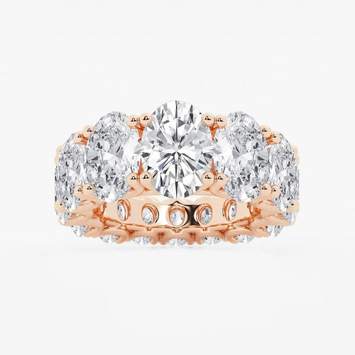 Oval Lab Grown Diamond Graduated Eternity Band