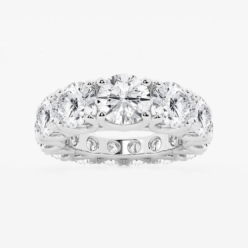 Round Lab Grown Diamond Graduated Eternity Band