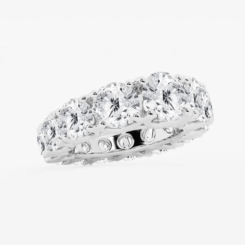 Round Lab Grown Diamond Graduated Eternity Band