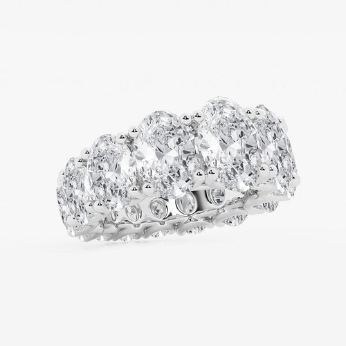 Oval Lab Grown Diamond Graduated Eternity Band