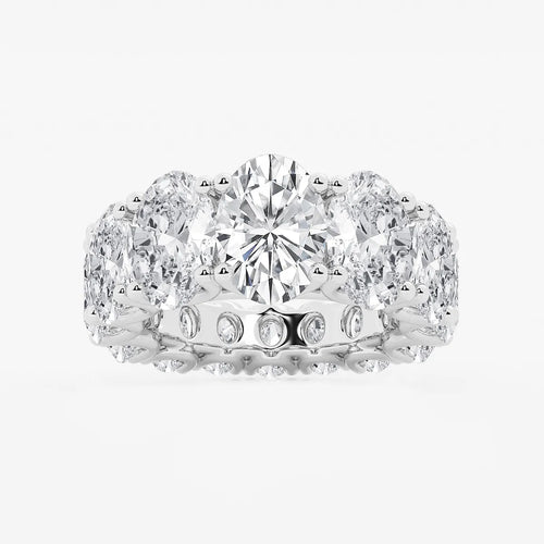 Oval Lab Grown Diamond Graduated Eternity Band