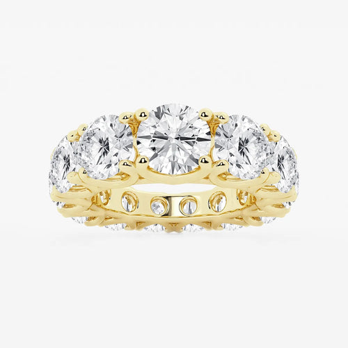 Round Lab Grown Diamond Graduated Eternity Band