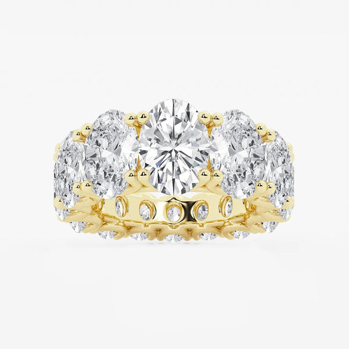 Oval Lab Grown Diamond Graduated Eternity Band