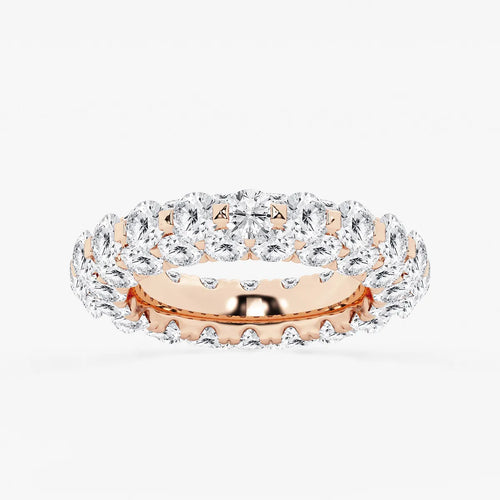 Round Lab Grown Diamond Dome Eternity Band