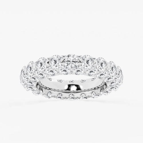 Round Lab Grown Diamond Dome Eternity Band