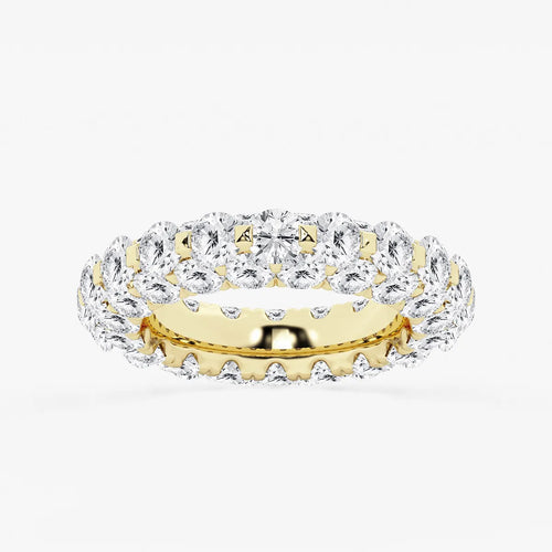 Round Lab Grown Diamond Dome Eternity Band