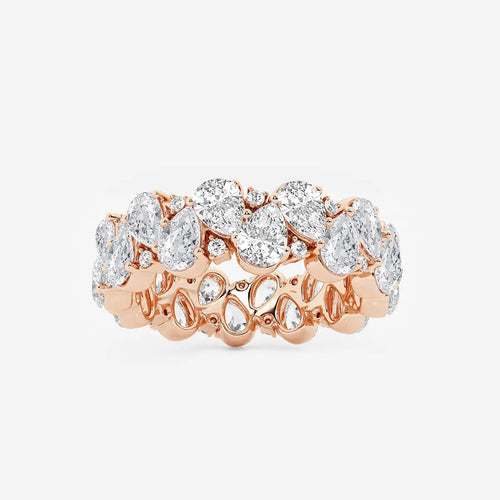 Pear and Round Lab Grown Diamond Alternating Eternity Band
