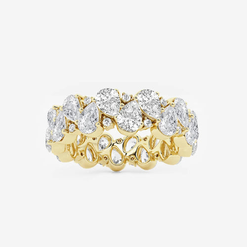 Pear and Round Lab Grown Diamond Alternating Eternity Band