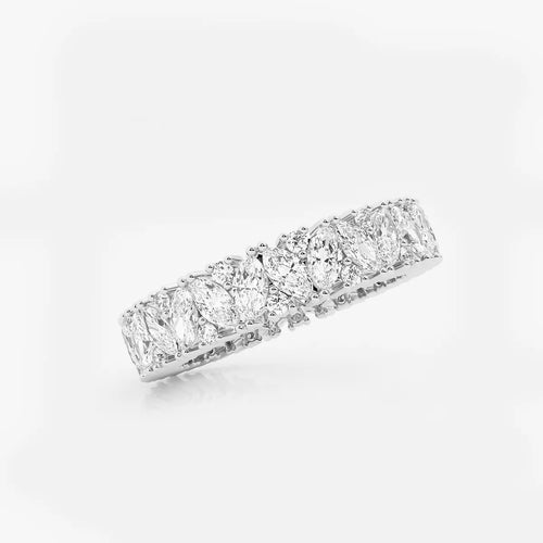 Marquise and Round Lab Grown Diamond Alternating Eternity Band