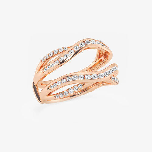 Round Lab Grown Diamond Channel set Ring Enhancer