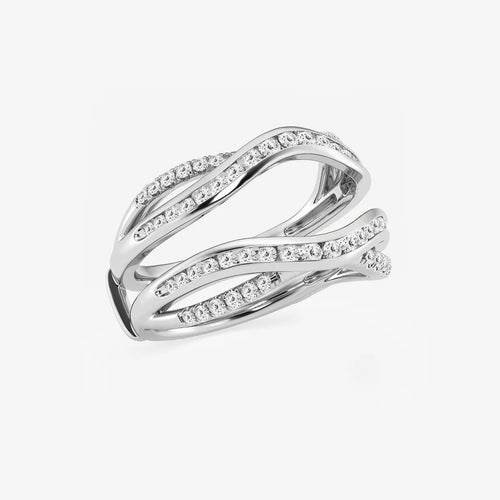 Round Lab Grown Diamond Channel set Ring Enhancer