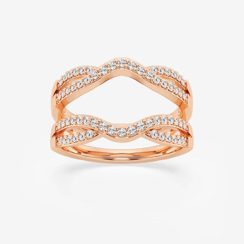 Round Lab Grown Diamond Crossover Ring Enhancer