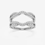 Round Lab Grown Diamond Crossover Ring Enhancer