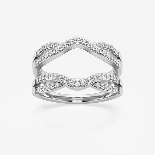 Round Lab Grown Diamond Crossover Ring Enhancer