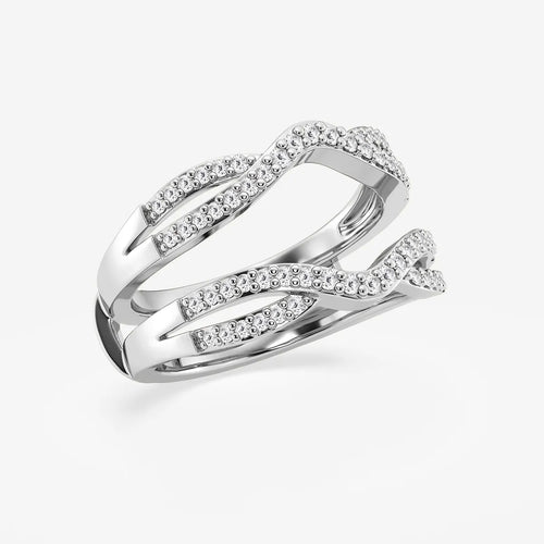 Round Lab Grown Diamond Crossover Ring Enhancer