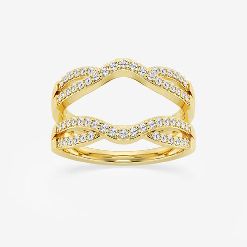 Round Lab Grown Diamond Crossover Ring Enhancer