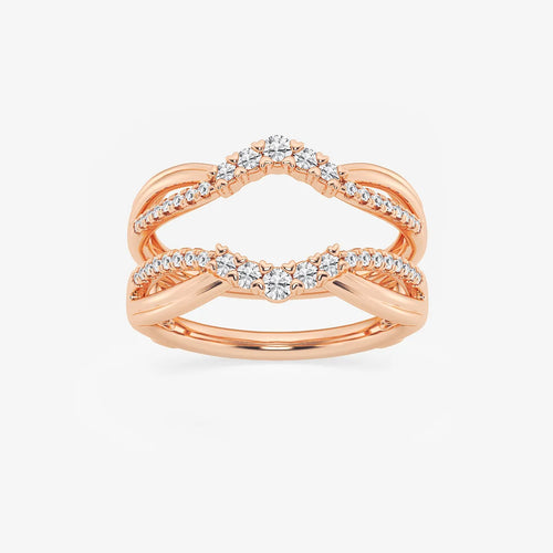 Round Lab Grown Diamond Graduated Ring Enhancer