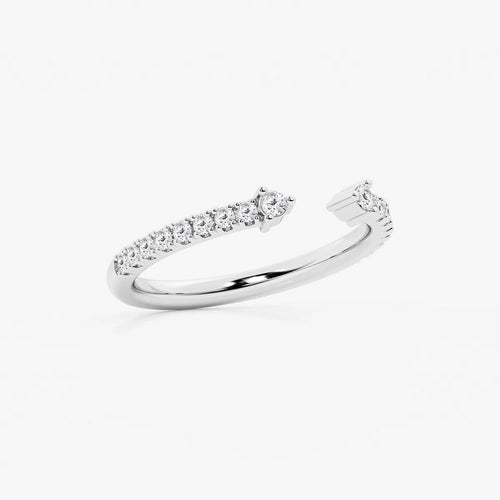 Round Lab Grown Diamond Open Wedding Band