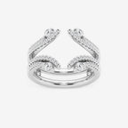 Round Lab Grown Diamond Two Row Ring Enhancer