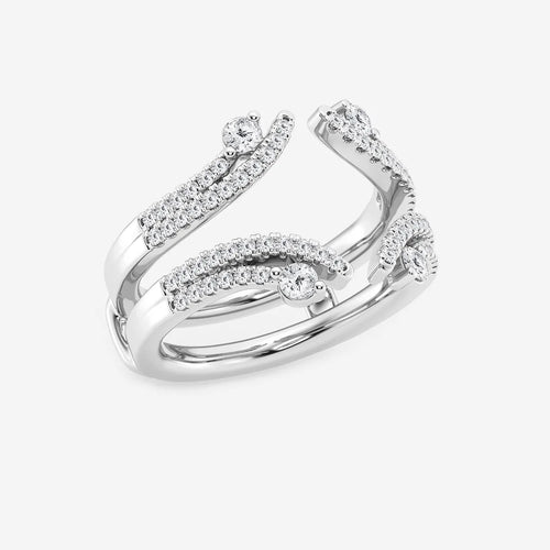 Round Lab Grown Diamond Two Row Ring Enhancer