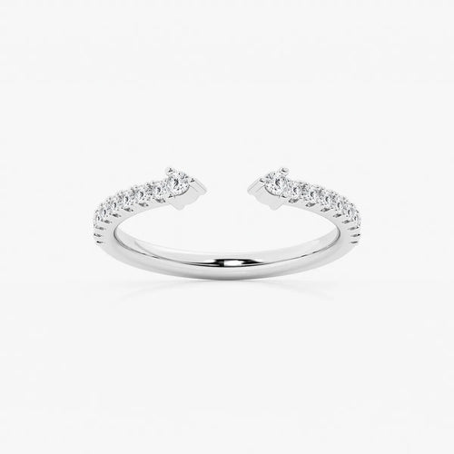 Round Lab Grown Diamond Open Wedding Band