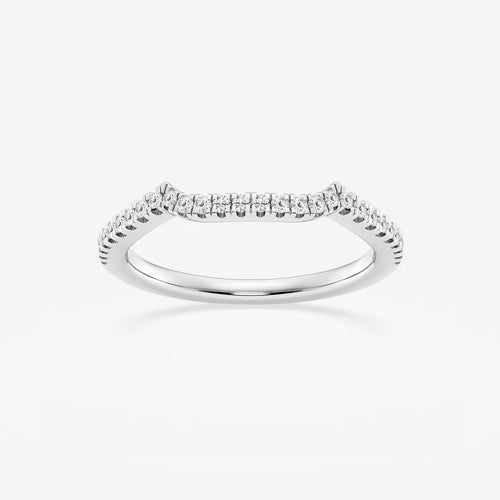 Round Lab Grown Diamond Micro Pave Wedding Band