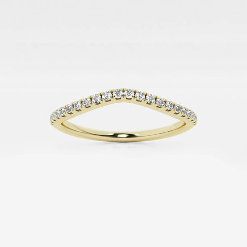 Round Lab Grown Diamond Contour Wedding Band