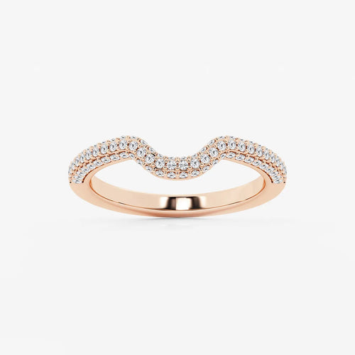 Round Lab Grown Diamond Prong Set Wedding Band
