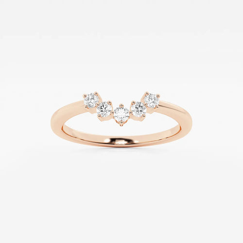 Round Lab Grown Diamond Collar Wedding Band