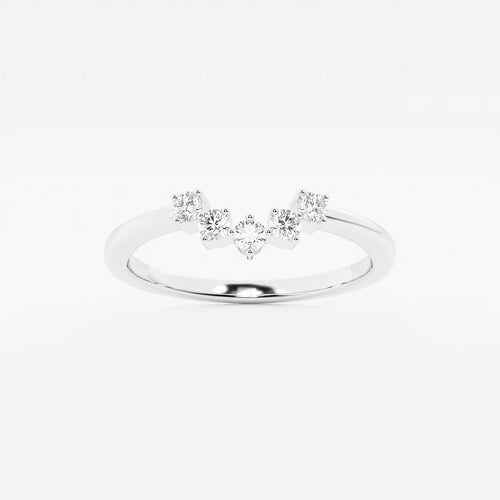 Round Lab Grown Diamond Collar Wedding Band