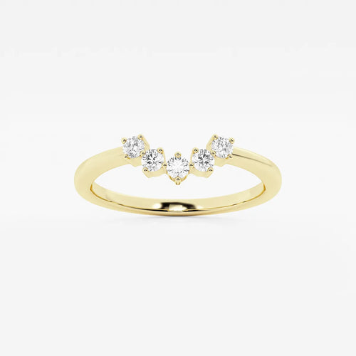 Round Lab Grown Diamond Collar Wedding Band