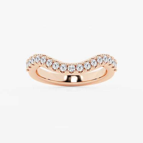 Round Lab Grown Diamond Prong Set Wedding Band