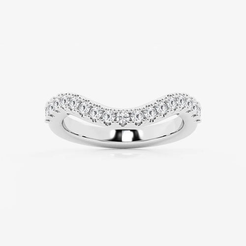 Round Lab Grown Diamond Prong Set Wedding Band