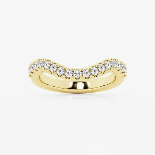 Round Lab Grown Diamond Prong Set Wedding Band