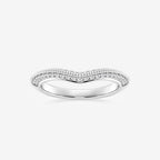 Round Lab Grown Diamond Knife Edge Contour Band