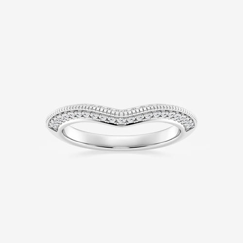 Round Lab Grown Diamond Knife Edge Contour Band