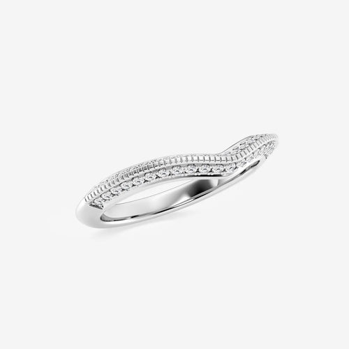 Round Lab Grown Diamond Knife Edge Contour Band