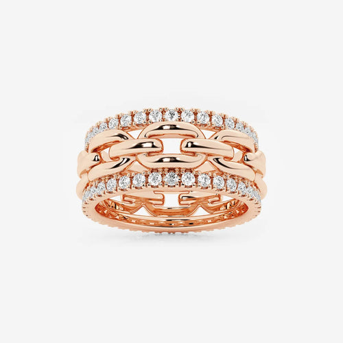 Round Lab Grown Diamond Link Band