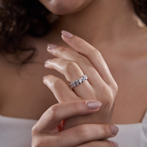 Oval Lab Grown Diamond Seven-Stone Anniversary Band