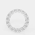 Round Lab Grown Diamond Eternity Band With Side Stone Accents