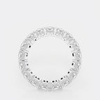 Cushion Lab Grown Diamond Eternity Band With Side Stone Accents