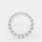 Oval Lab Grown Diamond Eternity Band With Side Stone Accents